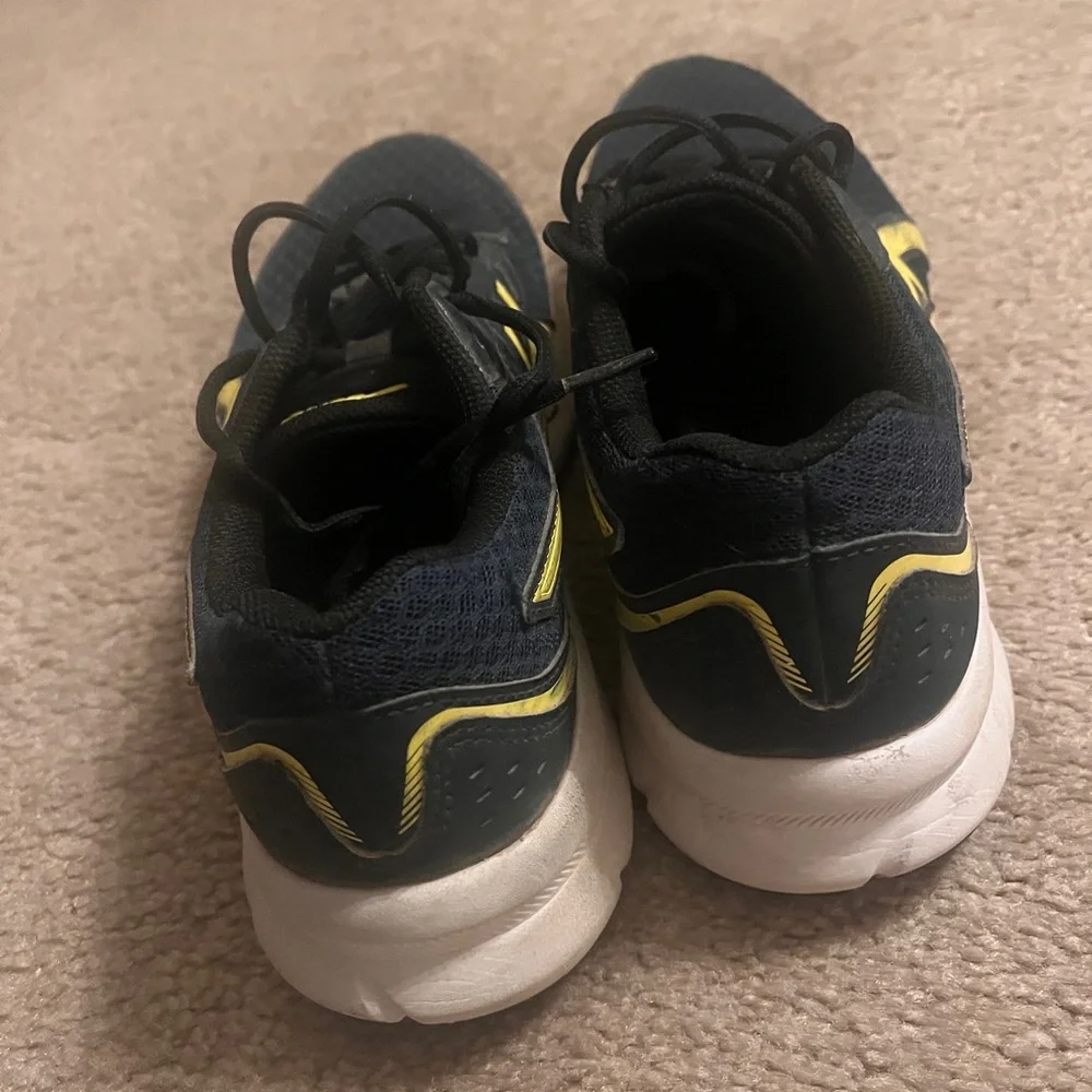 ASICS Navy and Yellow Athletic Sneakers